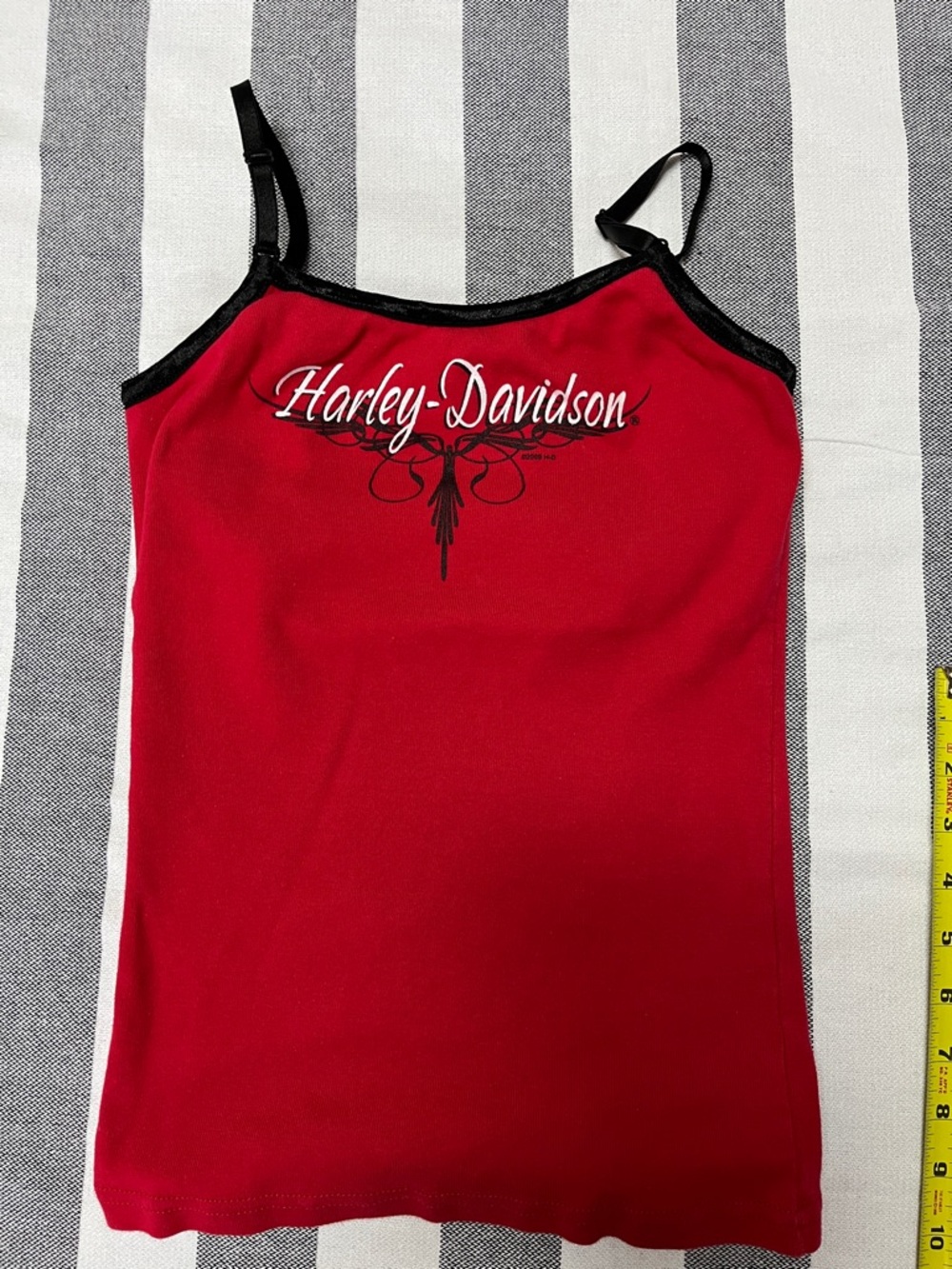 Harley Davidson strappy red tank, size Small